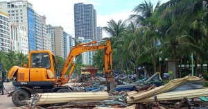 Đà Nẵng cưỡng chế tháo dỡ các ki-ốt trên đường Võ Nguyên Giáp